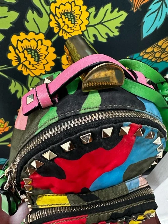 Valentino Garavani Rockstud Psychedelic Camouflage Mini Backpack (C2) - Picture 8 of 15